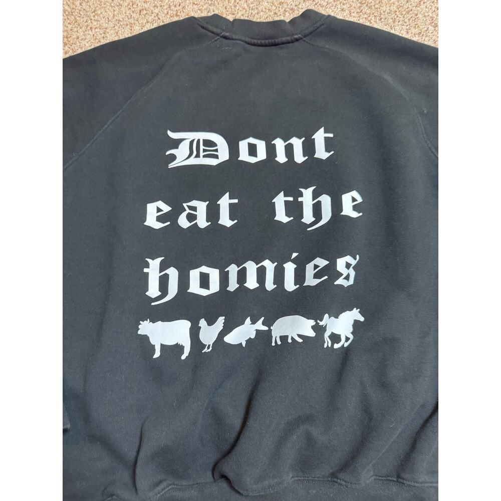 Og "Don't Eat The Homies" Long Sleeve Black Crewneck Sweatshirt, Men's Small — image 4 of 8
